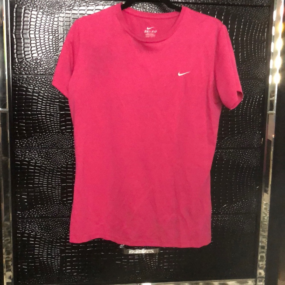 Nike women’s dri-fit pink T-shirt. Size large